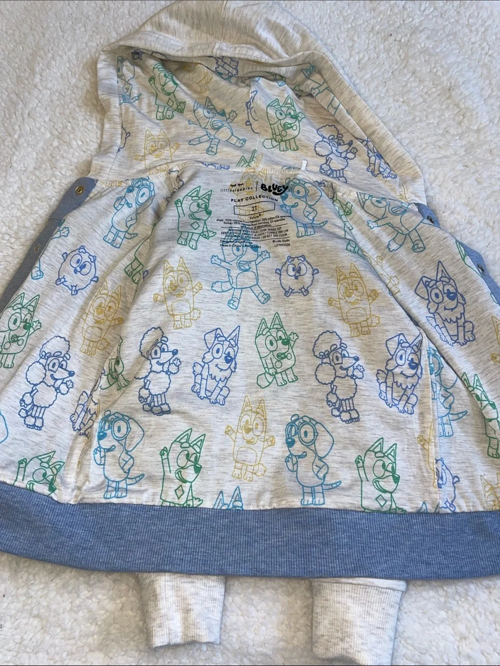 Little Sleepies Bluey Hooded Trucker Jacket